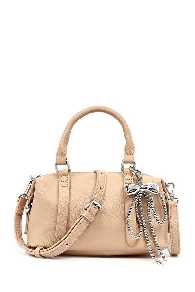 Derimod Women's Beige Long Strap Charm Mini Shoulder Bag 26Pbd2731Ft
