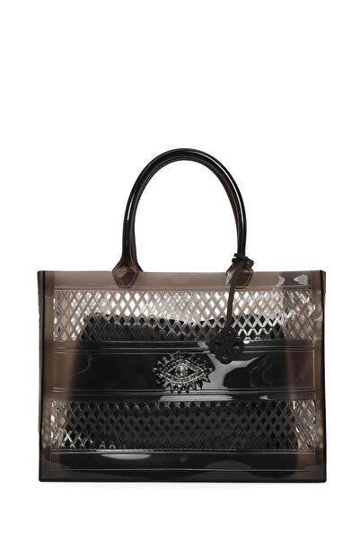 Derimod Γυναικεία Μαύρη Τσάντα Χειρός Jelly 26SBD2172PV