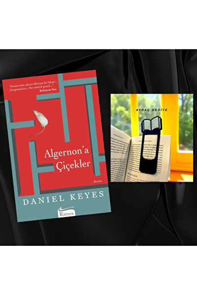 Koridor Yayıncılık ALGERNON’A ÇİÇEKLER / KİTAP FİGÜRLÜ KİTAP AYRACI HEDİYE