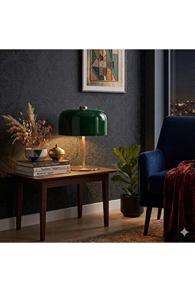 VEYRA Lighting Retro-Modern İkonik Tasarım Masa Lambası - Gold Detaylı