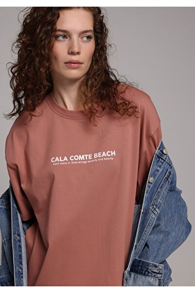 Colin's Γυναικείο ροζ κοντομάνικο μπλουζάκι Relax Fit με στρογγυλή λαιμόκοψη ...