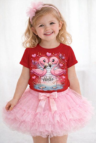 Tiny and Co تي شيرت للأطفال مصنوع من القطن بنسبة 100% مع طباعة Hello Love