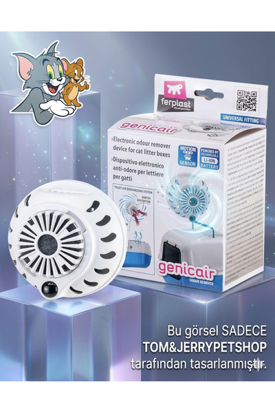 Ferplast Tom&JerryPetshop - GENICAIR OTOMATİK KOKU GİDERİCİ- Kedi tuvalet ürü...