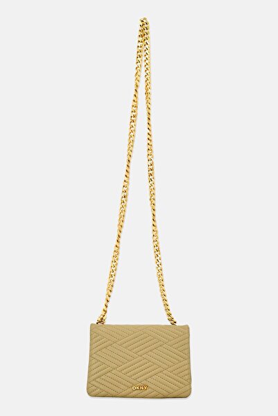 Dkny حقيبة كروس بودي نسائية بشعار ماركة، رمادية