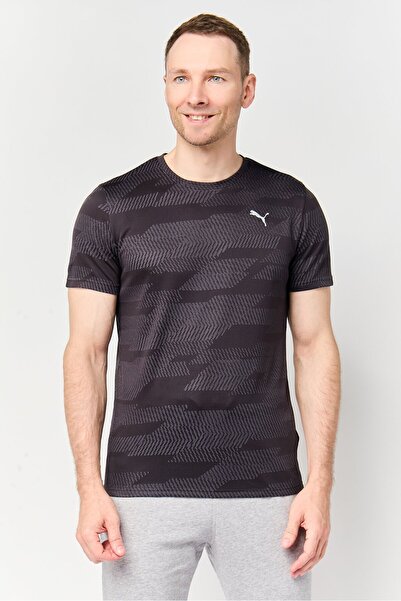 Puma Men Sportswear Fit Short Sleeve Flex Hacquard Training T-Shirt, Black