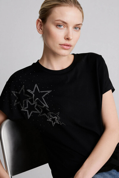 DeFacto Basic Black Women's T-Shirt H2457Ax/Bk81