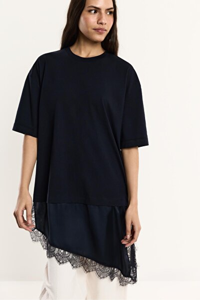 LEFTIES Dantel kenarlı t-shirt