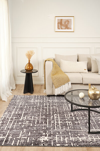 Kaşmir Halı 7/24 İskandinav Sten Antrasit 100x300 cm