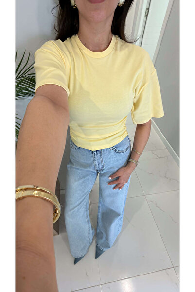 BİRCANÇİL Μπλουζάκι Tods Sarı Yarasa με μανίκια και σούρες στα πλάγια