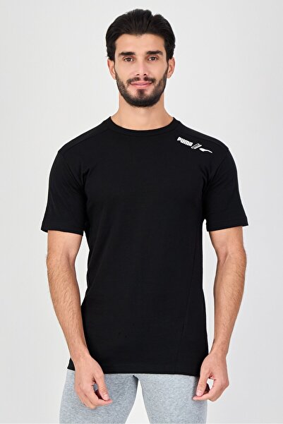 Puma Men Relaxed Fit Short Sleeve Training T-Shirts, Black
