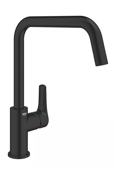 Grohe Eurosmart 305672430 βρύση κουζίνας, ψηλή, τύπου U, μονομοχλική, μαύρο ματ