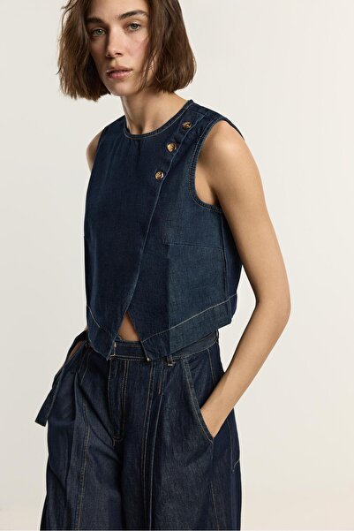 LEFTIES Hafif denim top