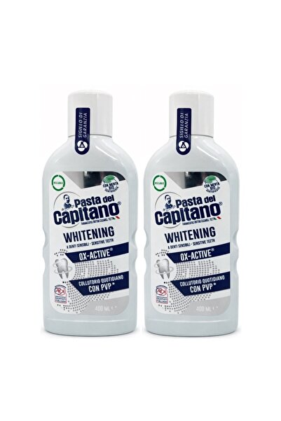 Pasta Del Capitano Beyazlatıcı Etkili Ağız Bakım Suyu 400 ml x 2 Adet
