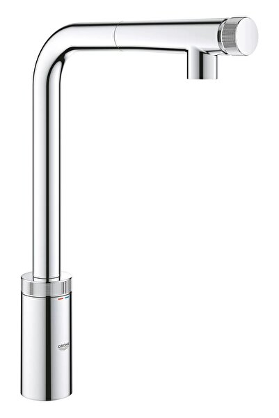 Grohe Vento 30443000 βρύση κουζίνας, ψηλή, τύπου L, με ντους, διπλού ελέγχου,...