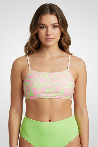 Don't Call Me Jennyfer Women Padded Allover Print Bikini Top, Multicolor