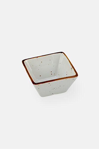 Muy Mucho Small Square Porcelain Bowls, White