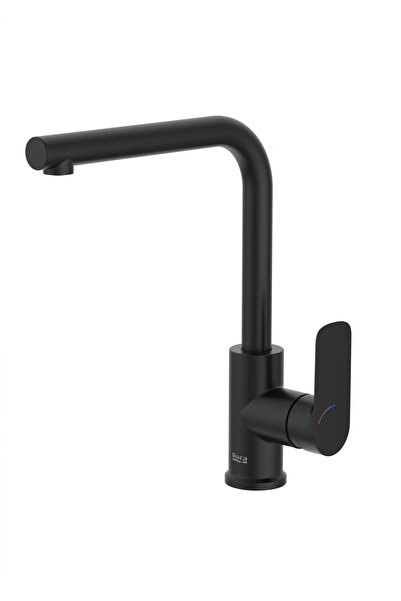 Roca Cala A5A836ENB0 βρύση κουζίνας, ψηλή, τύπου L, ματ, Μαύρο