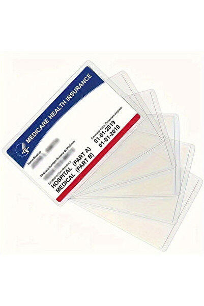Ku er 5-piece set of PVC frosted transparent anti-degaussing bank card ID pro...