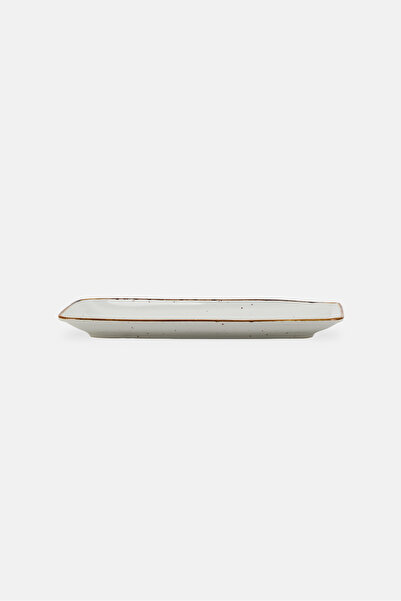 Muy Mucho Porcelain Rectangular Plate, White