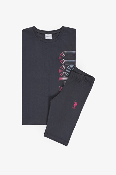 U.S. Polo Assn. طقم بيجامة فوشيا للبنات 50273907-VR023