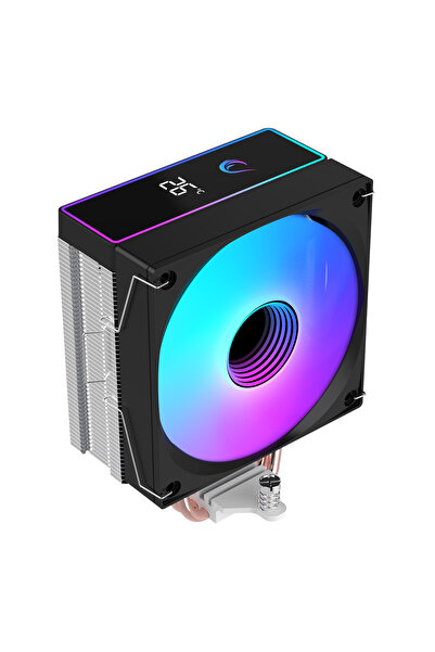 Rampage OCTAGON B70 أسود 63CFM 12 سم مع شاشة عرض درجة الحرارة ARGB متوافق مع ...