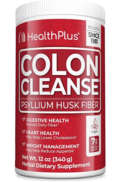 Health Plus مسحوق الألياف الطبيعية اليومية لتنظيف القولون - - 340 جرام