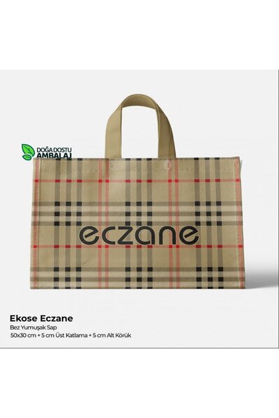 EEB BEZ YUMUŞAK SAPLI EKOSE ECZANE ÇANTASI