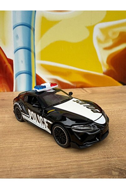 scntoys Toyota Supra Polis Arabası Diecast Model Araba Sesli Işıklı Açılan Ka...