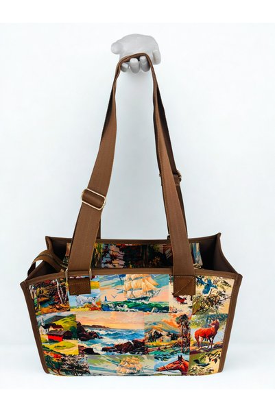 MORA BAG Carrying Bag - Kırkyama Tablo/ Mocha