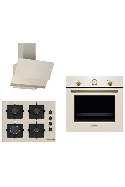 Bosch İnci Beyazı Neo Klasik 3 lü Ankastre Set ( HBJN10YW0R - POP6C1O12O - DW...