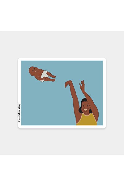 The Sticker Story. 3-Pack Basket Baby Sticker