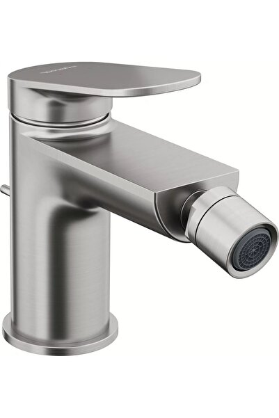 Duravit Wave μίξερ μπιντέ WA2400001070, σετ βαλβίδων, Σατινέ ατσάλι