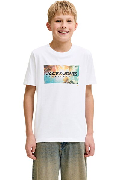 Jack & Jones JACK &JONES Indiana SS JNR μπλουζάκι - 12289947-Λαμπερό Λευκό