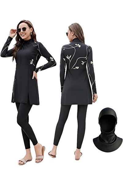 casme ملابس سباحة نسائية إسلامية محتشمة، بوركيني بأكمام طويلة، بنطلون ليجنز، ...