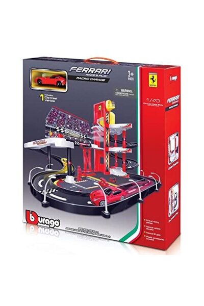 BBURAGO Ferrari Racing Garage Playset 18-30197