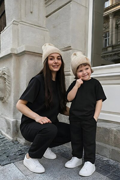 BayBayan Mother Children's Modal Combed Cotton Lycra Short Sleeve Tracksuit S...