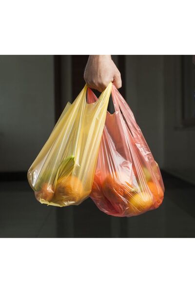 BARIŞKAN Şeffaf Orjinal Renkli Atlet Poşet Büyük Boy 30,5 X 57 cm 10kg