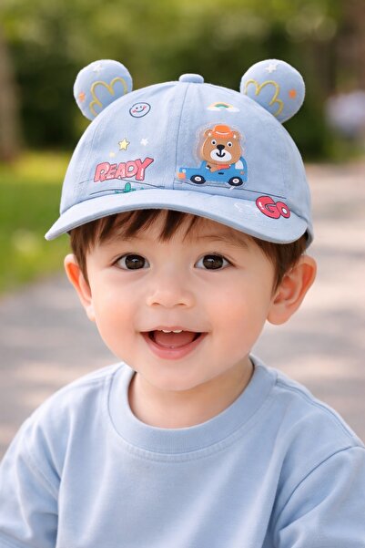 GlassySKY (6-24 μηνών) Παιδικό καπέλο με χαριτωμένο αρκουδάκι, καπέλο αντηλια...