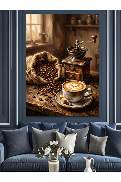 Artmeg Pânză decorativă pentru plăcă de masă Coffee Enjoyment and Grinder - P...
