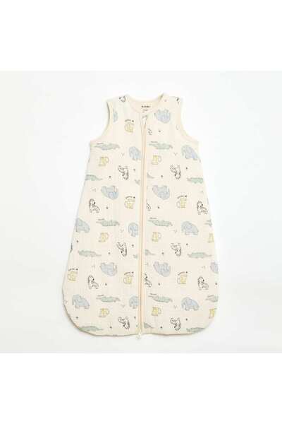 KIABI Sleeveless Zipped Cotton Sleep Sack BEIGE