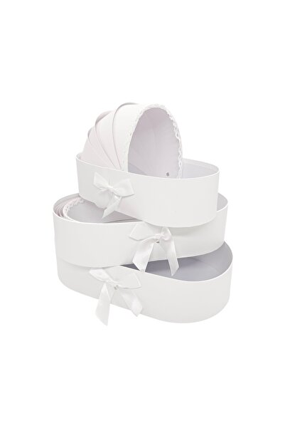 AFO Σετ 3 κουτιών για καρότσι με λευκή δαντέλα
