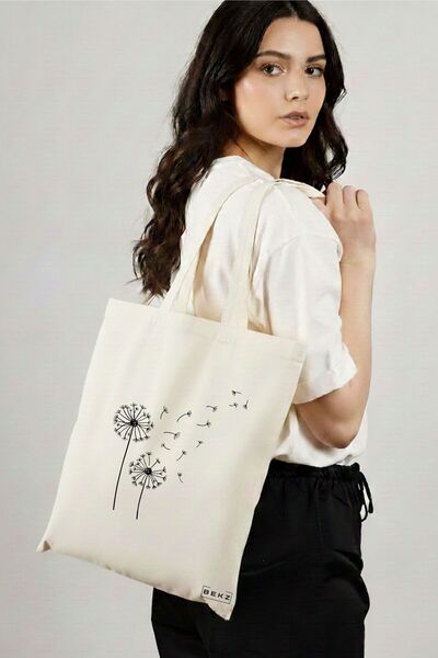 BEKZ Υφασμάτινη Τσάντα Αγορών, Τσάντα Ώμου, Μοντέλο Μινιμαλιστικό Πικραλίδα, ...