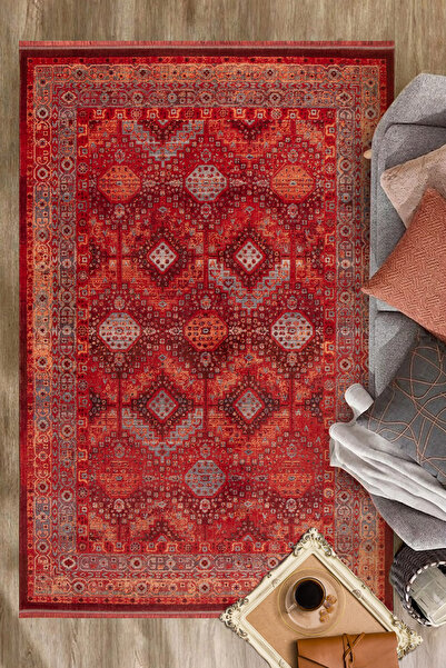 ART LINE Vintage Desenli Halı Leke Tutmaz, Oturma Odası ve Salon Halısı