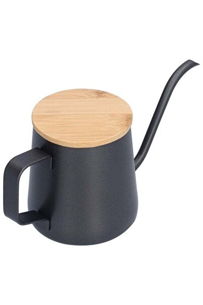 Arabest Drip Coffee Kettle,12 oz (350 ml),Black,with Bamboo Lid,Long Thin Nec...