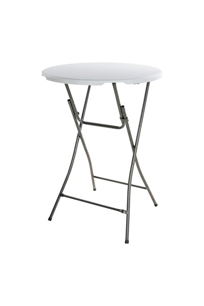 Koopman Πτυσσόμενο ψηλό τραπέζι, Koopman, 80 x Υ 110 εκ., μεταλλικό, λευκό