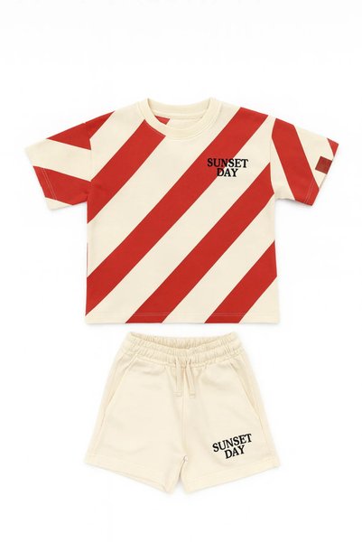 Laciel Prs La'Ciel Paris Boys' Sunset Striped Shorts Set