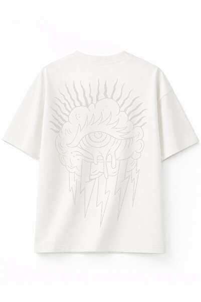 Fer Valiant Μπλουζάκι Unisex Cloud Eye με στρας και πέτρες, με στάμπα, υπερμε...