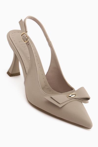 Limoya Γυναικεία παπούτσια με τακούνι Sonia Beige Buckle