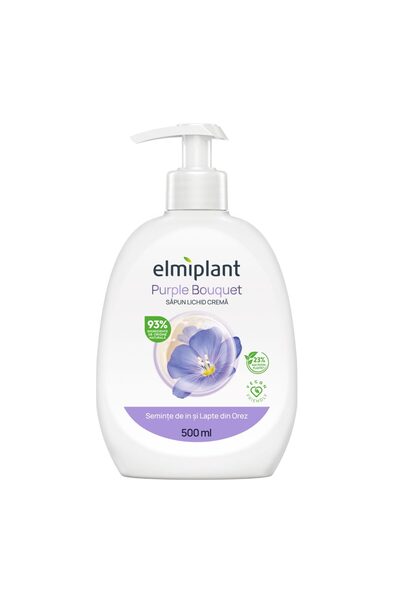 ELMIPLANT Săpun lichid cremă, Elmiplant, cu semințe de in și lapte de orez, 5...