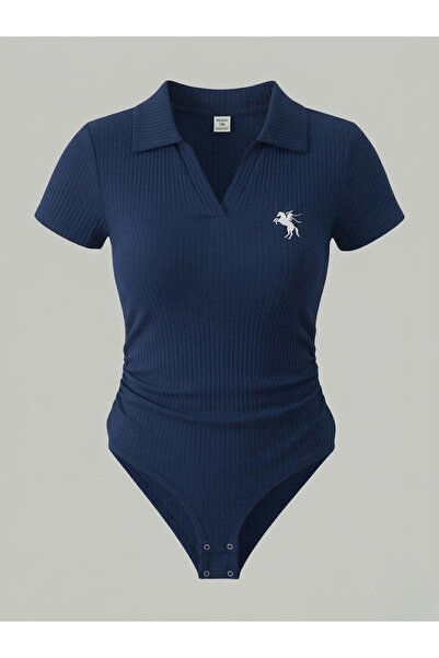 Gofeel Polo Collar Ribbed Lycra Premium Bodysuit